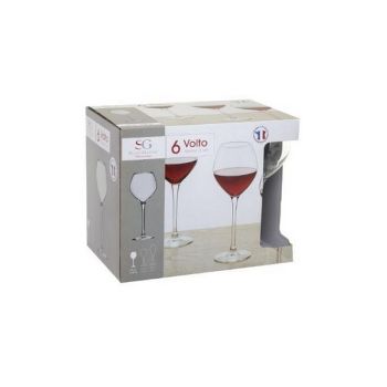Set 6 pahare vin, sticlă, 360 ml, Volto, Secret de Gourmet - 3560239715870