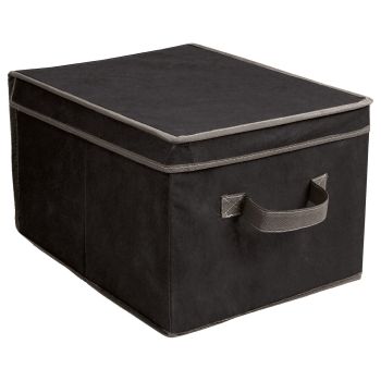 Cutie depozitare, cu capac, 30x40x24 cm, negru, Five - 3560238478486