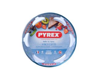 Tavă rotundă pentru copt, sticlă termorezistentă, 26 cm, Bake&Enjoy, Pyrex - 3137610000834
