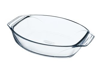 Vas oval, sticlă termorezistentă, 2.8 l, 35x23x7 cm, Pyrex - 3426470281157