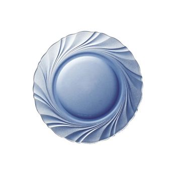 Farfurie rotundă plată, sticlă, albastru, 23.5 cm, Beau Rivage Marine, Duralex- 3550190400120       