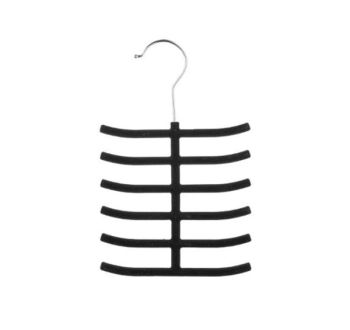 Umeraş antiderapant cravate, negru, metal+pâslă catifea, 25.5x16 cm, Five - 3560238563748