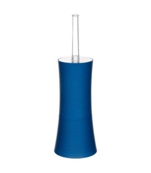 Perie toaletă cu suport, plastic, albastru, 38x12 cm, Stripe, Five - 3560239279563