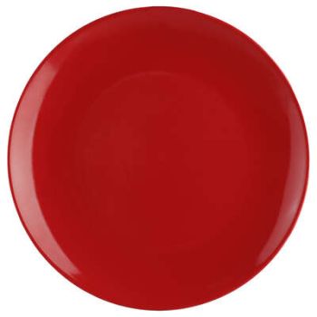 Farfurie rotundă plată, ceramică, 26 cm, roșu, Colorama, Secret de Gourmet - 3560239310440