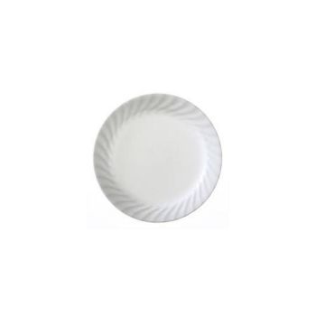 Farfurie rotundă întinsă, sticlă, albă, 21.6 cm, Embossed, Corelle - 71160102064