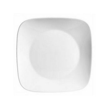 Farfurie pătrată întinsă, sticlă, albă, 26.6x26.6 cm, Square Round, Corelle - 71160117082