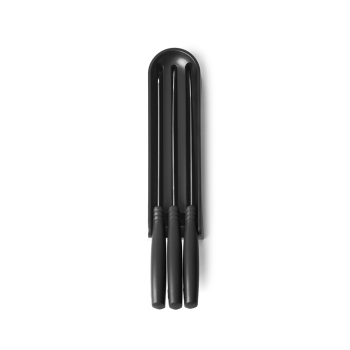 Set 3 cuţite+suport , inox+plastic, negru, 35.5x9x6.3 cm, Tasty Plus, Brabantia - 8710755123023