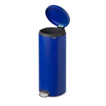 Coş de gunoi cu pedală, albastru, inox, 30 l, NewIcon, Brabantia - 8710755207945
