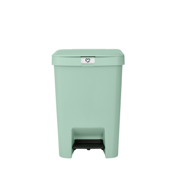 Coș de gunoi cu pedală pentru reciclare, verde mentă, plastic, 25 l, StepUp, Brabantia - 8710755800283