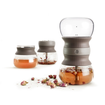 Infuzor ceai, sticlă borosilicată&silicon platinat, Lékué - 8710755883187