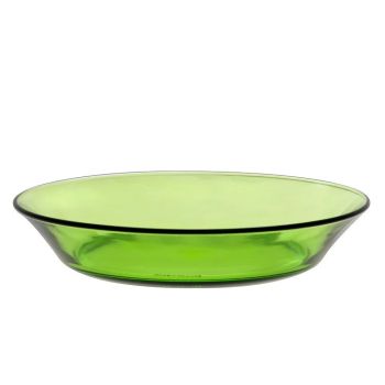 Farfurie rotundă adâncă, sticlă, verde, 19.5 cm, Lys, Duralex - 3550190403985       