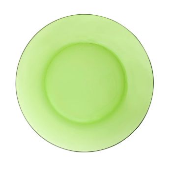 Farfurie rotundă plată, sticlă, verde, 23.5 cm, Lys, Duralex - 3550190403978