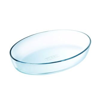 Vas oval, sticlă termorezistentă, 2.2 l, 30x21x6 cm, Essentials, Pyrex - 3137610000629