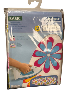 Husă masă de călcat cu elastic, bumbac, 125x40 cm, Basic, Wenko - 4008838755068