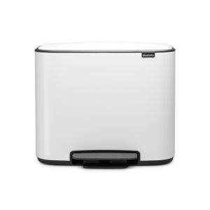 Coş de gunoi cu pedală, 3 compartimente, alb, inox, 3x11 l, Bo, Brabantia - 8710755121005  49805