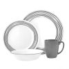 Set farfurii şi căni, 16 piese, Brushed Silver, Corelle - 71160086241