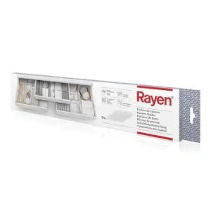 Organizator sertare , alb, plastic, 49.5x10 cm, Rayen - 8412955063108