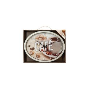 Ceas de perete Cafe, plastic+sticlă, 29x22.5 cm, Atmosphera - 3560239404514