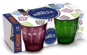 Set 4 pahare, sticlă, multicolor, 250 ml, Picardie, Duralex - 3550190505108