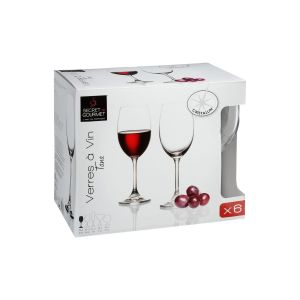 Set 6 pahare vin, sticlă, 350 ml, Tana, Secret de Gourmet - 3560239237761