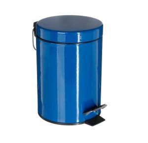 Coş de gunoi cu pedală, albastru, metal, 3 l, Five - 3560239262022