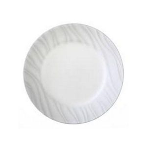 Farfurie rotundă întinsă, sticlă, albă 21.6 cm, Embossed, Corelle - 71160074514