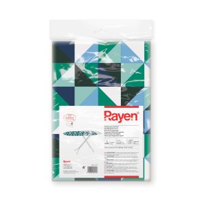 Husă masă de călcat cu elastic, multicolor, bumbac, 130x47 cm, Rayen - 8412955061746