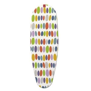 Husă masă de călcat cu clips, multicolor, bumbac, 130x47 cm, Rayen - 8412955200954