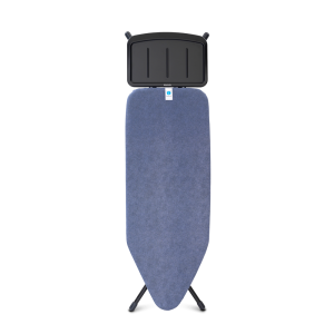 Masă de călcat C cu suport pentru stație de călcat + husă, oţel/bumbac, albastru, 124x45 cm, Denim Blue, Brabantia - 8710755134623