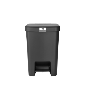 Coș de gunoi cu pedală pentru reciclare, gri închis, plastic, 25 l, StepUp, Brabantia - 8710755800269