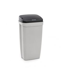 Coș de gunoi, cu senzor, gri, plastic, 33.5x25x63.5 cm, 30 l, Rayen - 8412955063634