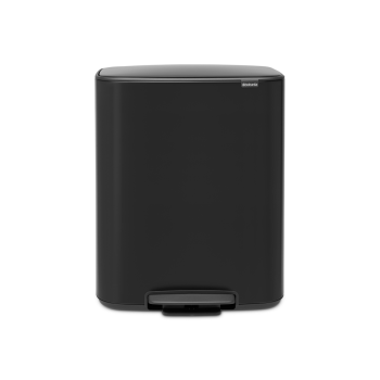 cos de gunoi bo cu pedala pentru colectarea selectiva a deseurilor inox negru 2 x 30 litri brabantia 8710755211508
